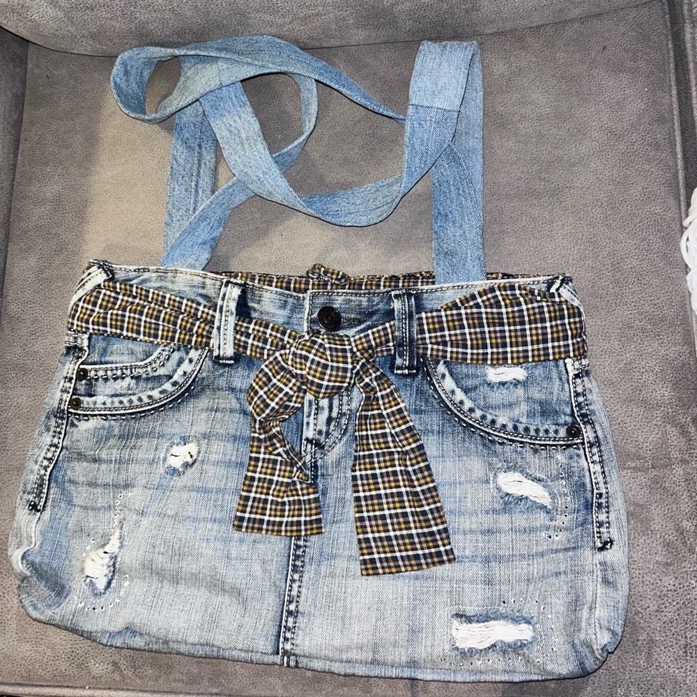50%offw❤️ Handmade upcycled denim purse from express western boho PURSE-SALE